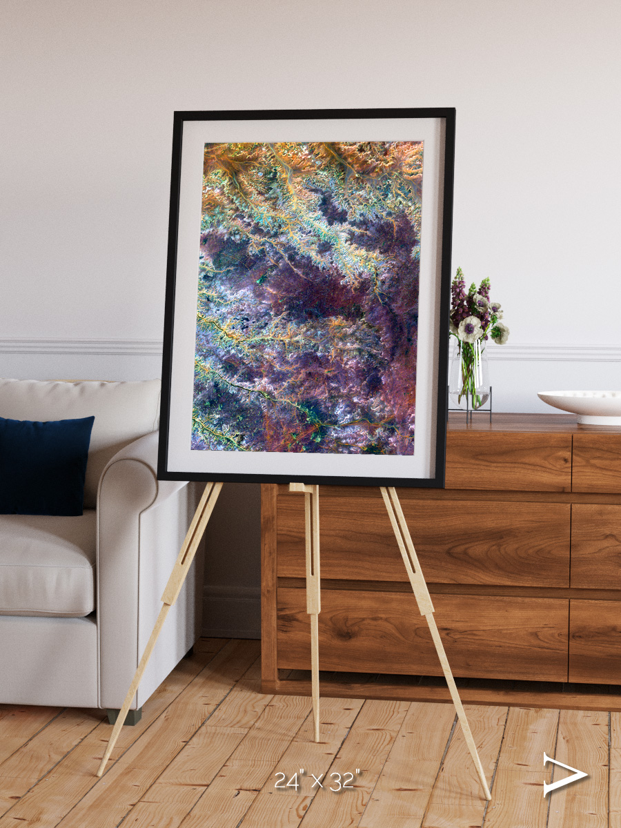 River and Plain, Ghadamis River Framed & Mounted Print