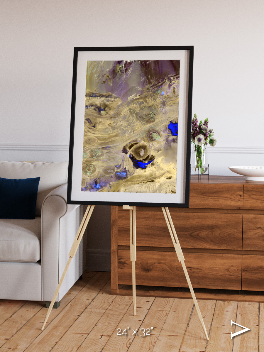Salt Mirror, Great Salt Desert Framed & Mounted Print