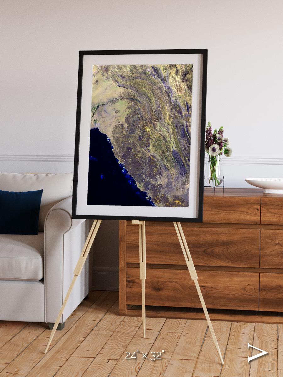 Fire Fields, Harrat Al Birk Framed & Mounted Print
