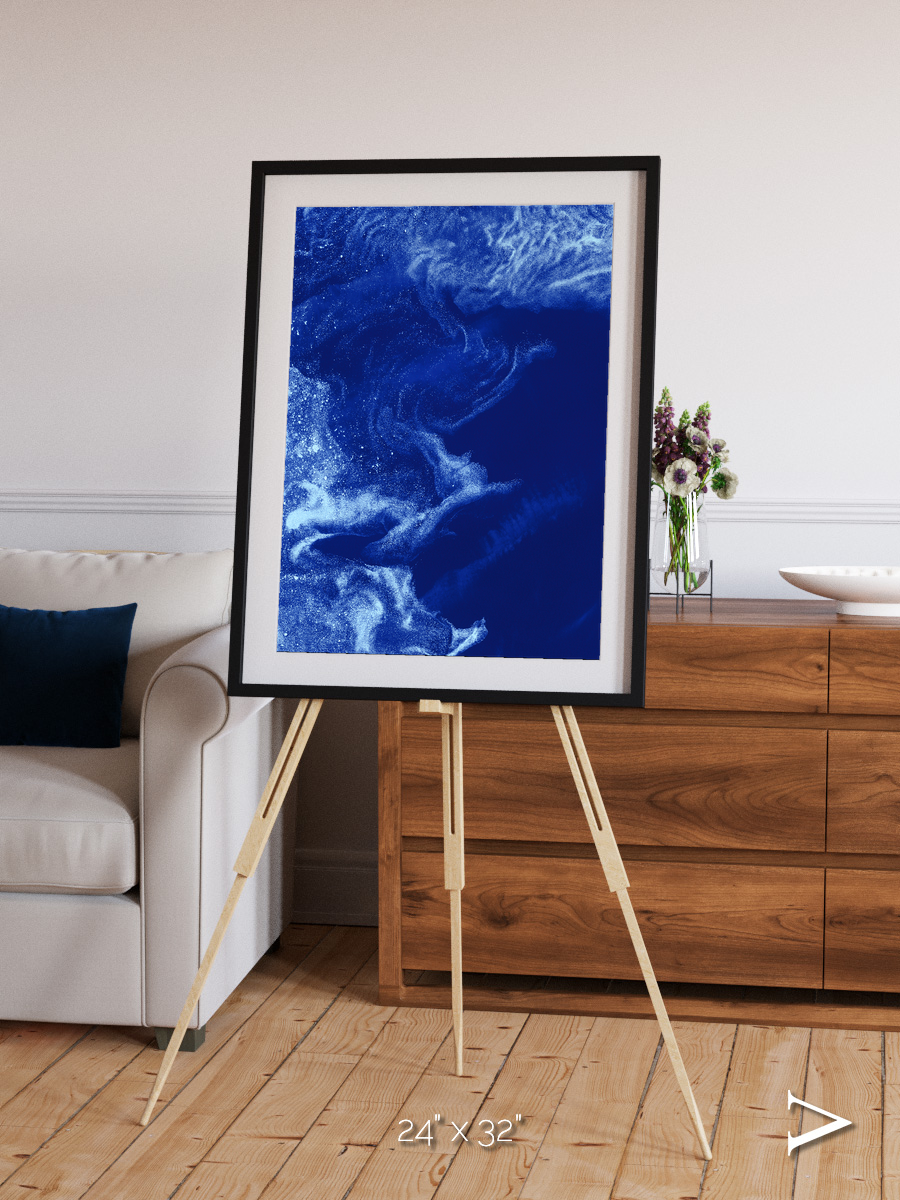 Wind Signatures, Ice Stars Framed & Mounted Print