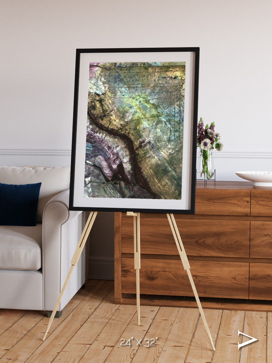 Floodplain Lines, Iraqi Emplacement Framed & Mounted Print