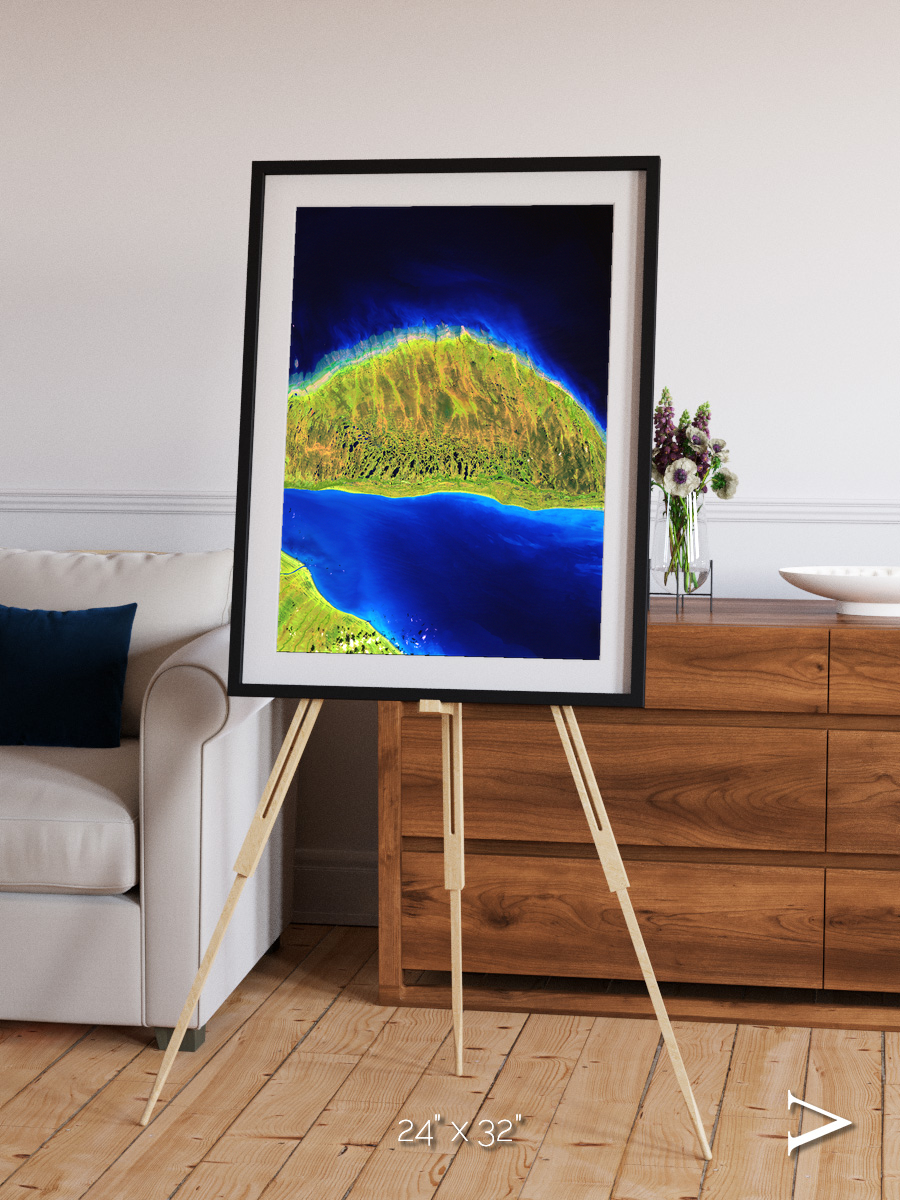 Coastal Fragments, Island Rebound Framed & Mounted Print
