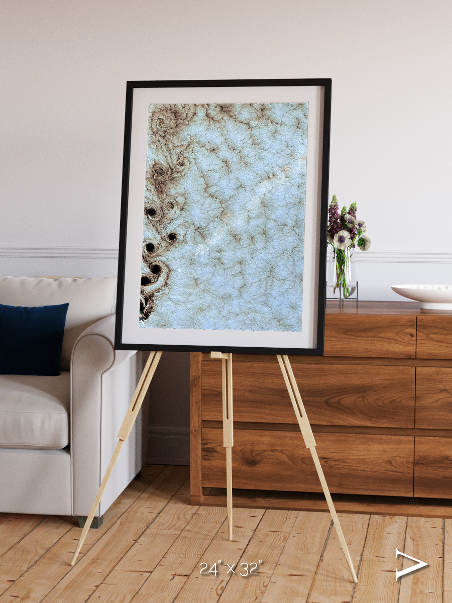 Wind Signatures, Karman Vortices Framed & Mounted Print