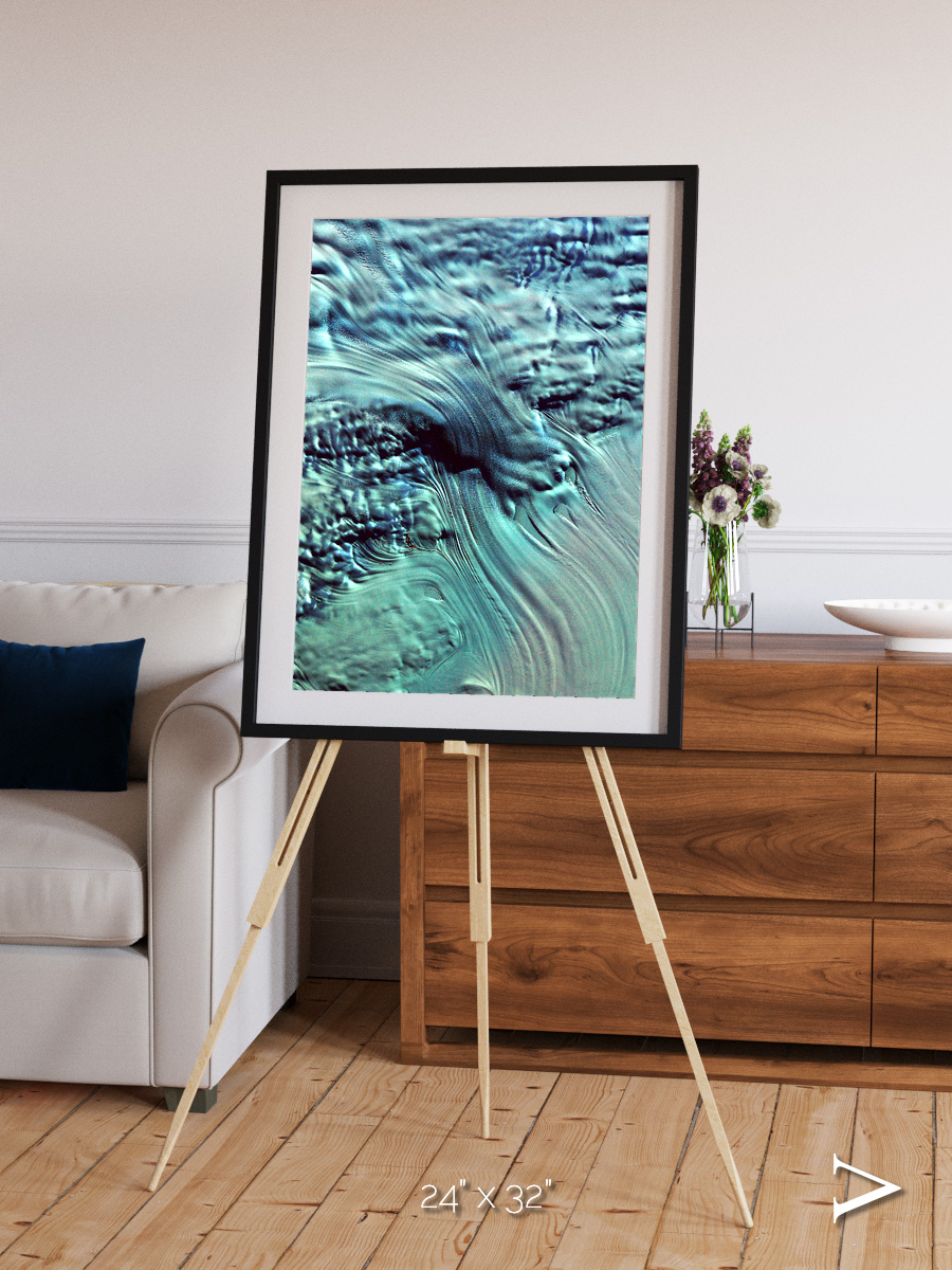 Ice River, Lambert Glacier Framed & Mounted Print
