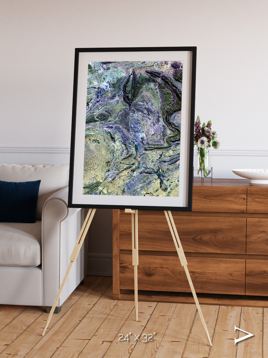Mountain Textures, MacDonnell Ranges Framed & Mounted Print