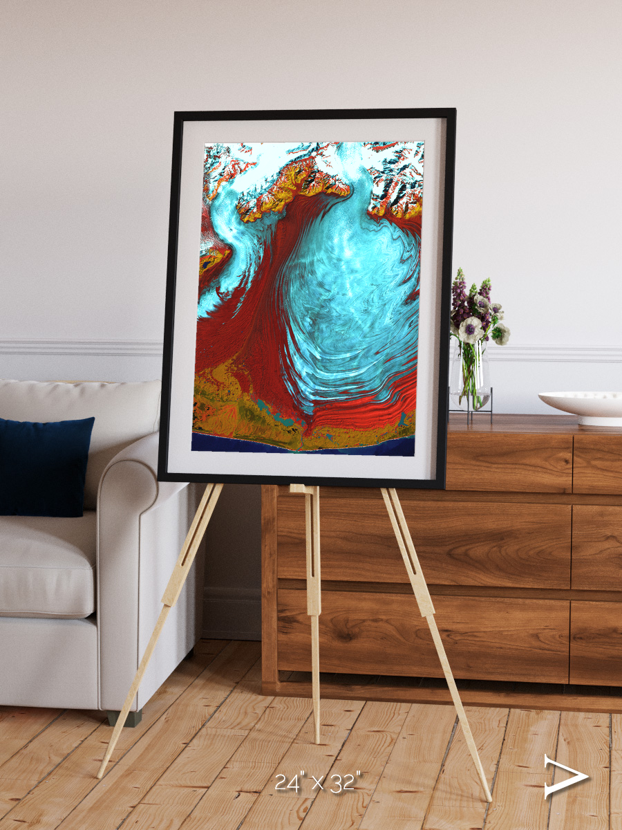 Glacial Passage, Malaspina Glacier Framed & Mounted Print