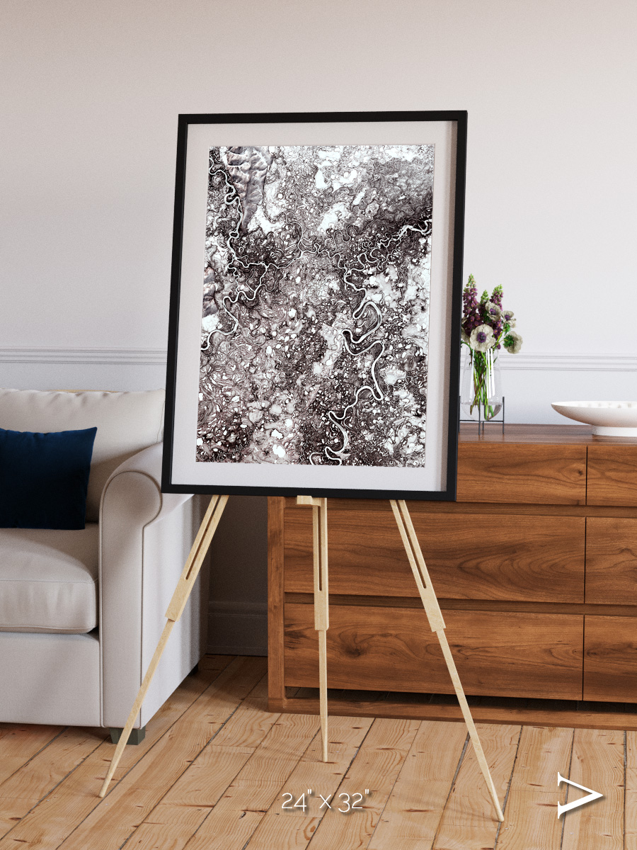 River Threads, Mayn River Framed & Mounted Print