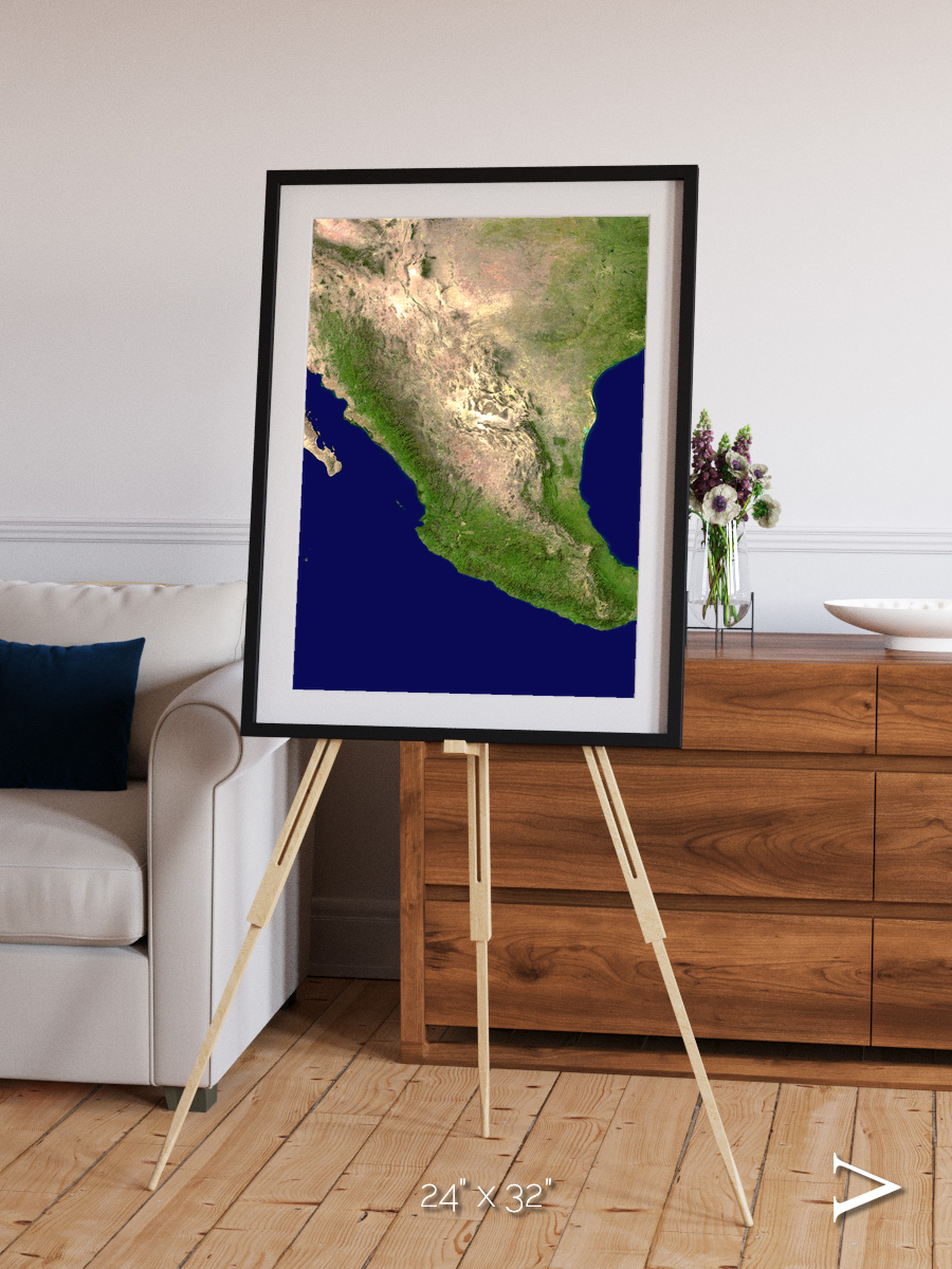 Windwritten Sands, Mexico and Central America Framed & Mounted Print
