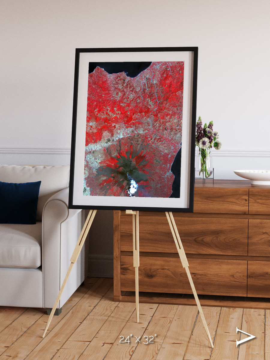 Painted Archipelago, Mt Etna Framed & Mounted Print
