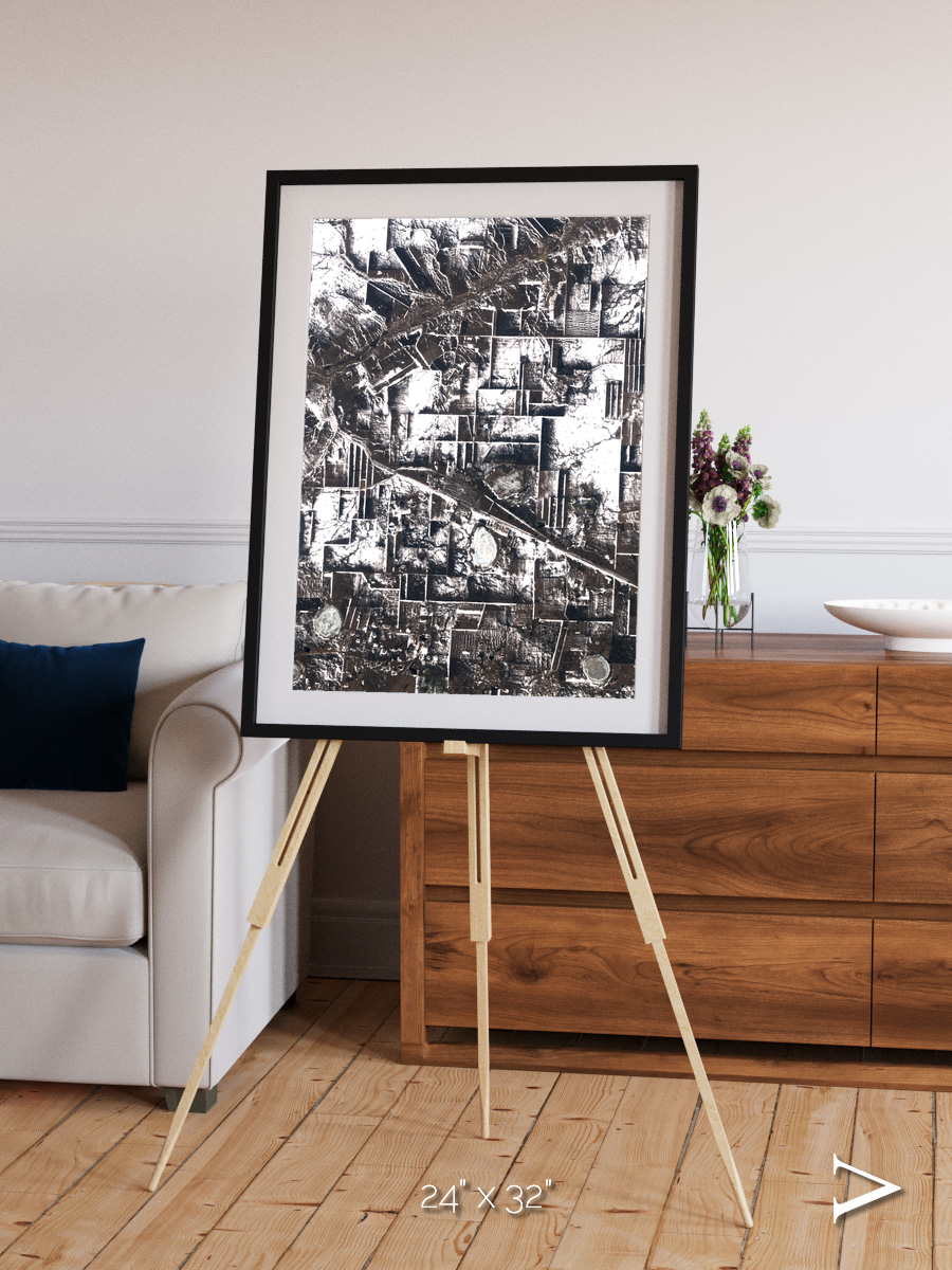 Fertile Threads, Northern Kazakhstan Framed & Mounted Print