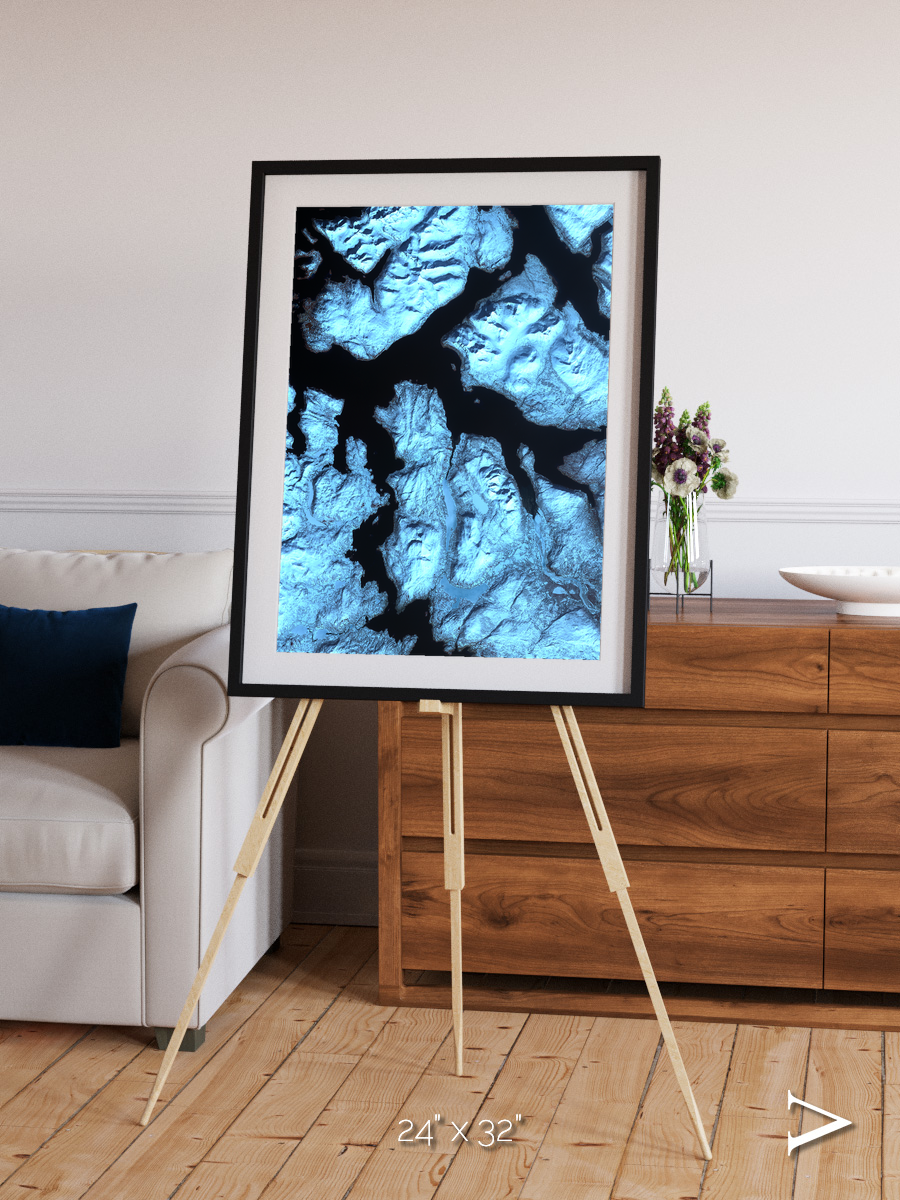 Glacial Passage, Northern Norway Framed & Mounted Print