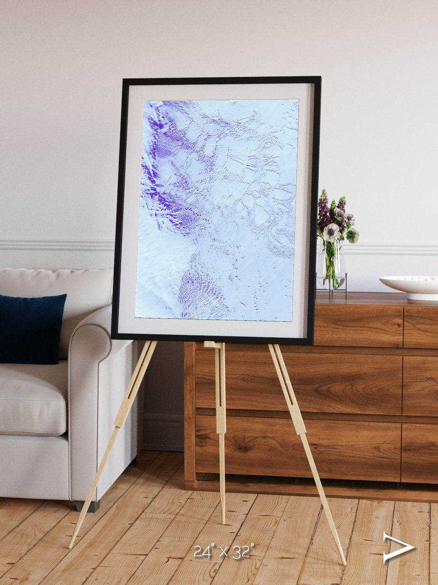 Ice River, Robinson Glacier Framed & Mounted Print