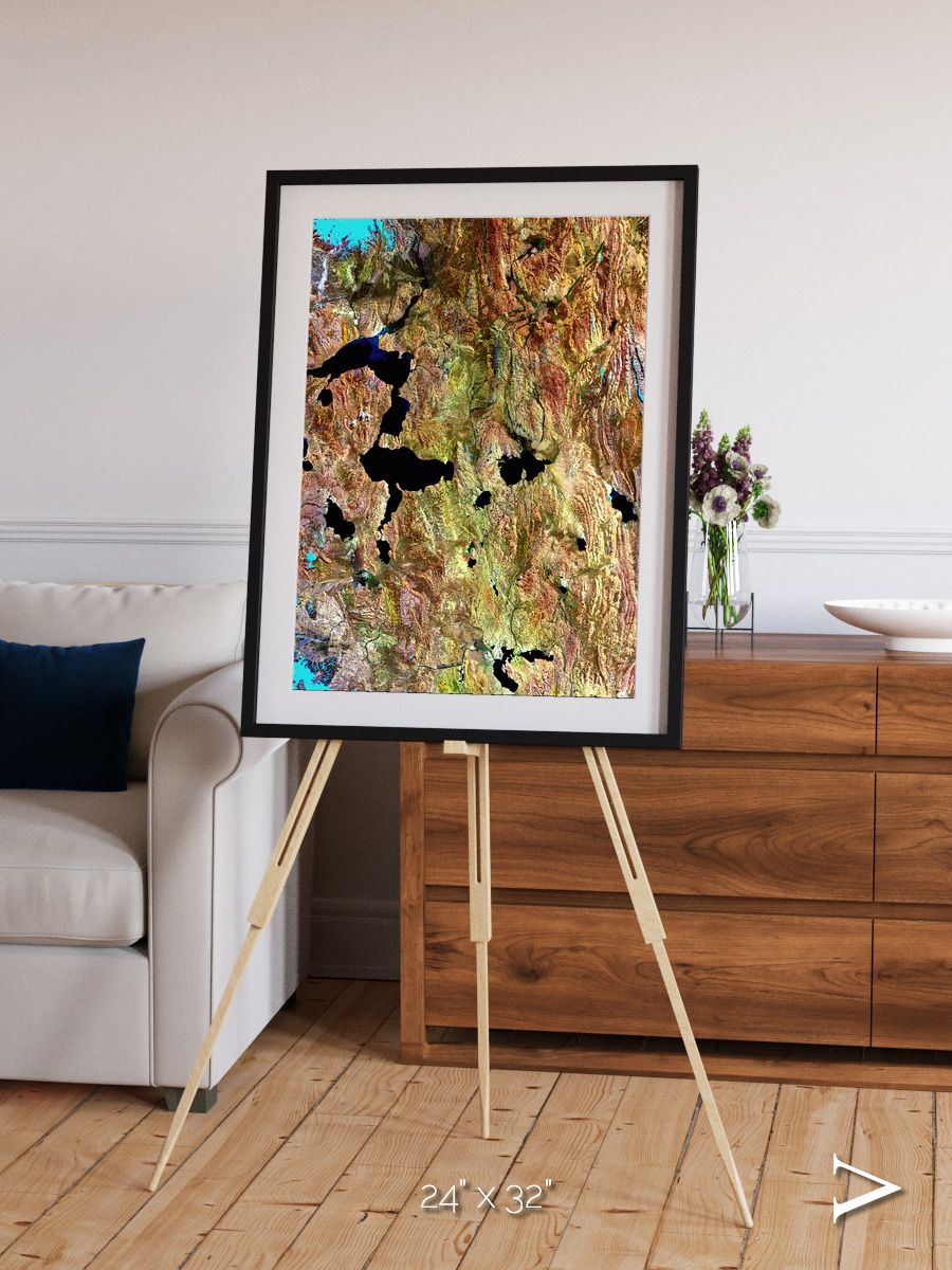 Above the Earth, Tibetan Plateau Framed & Mounted Print