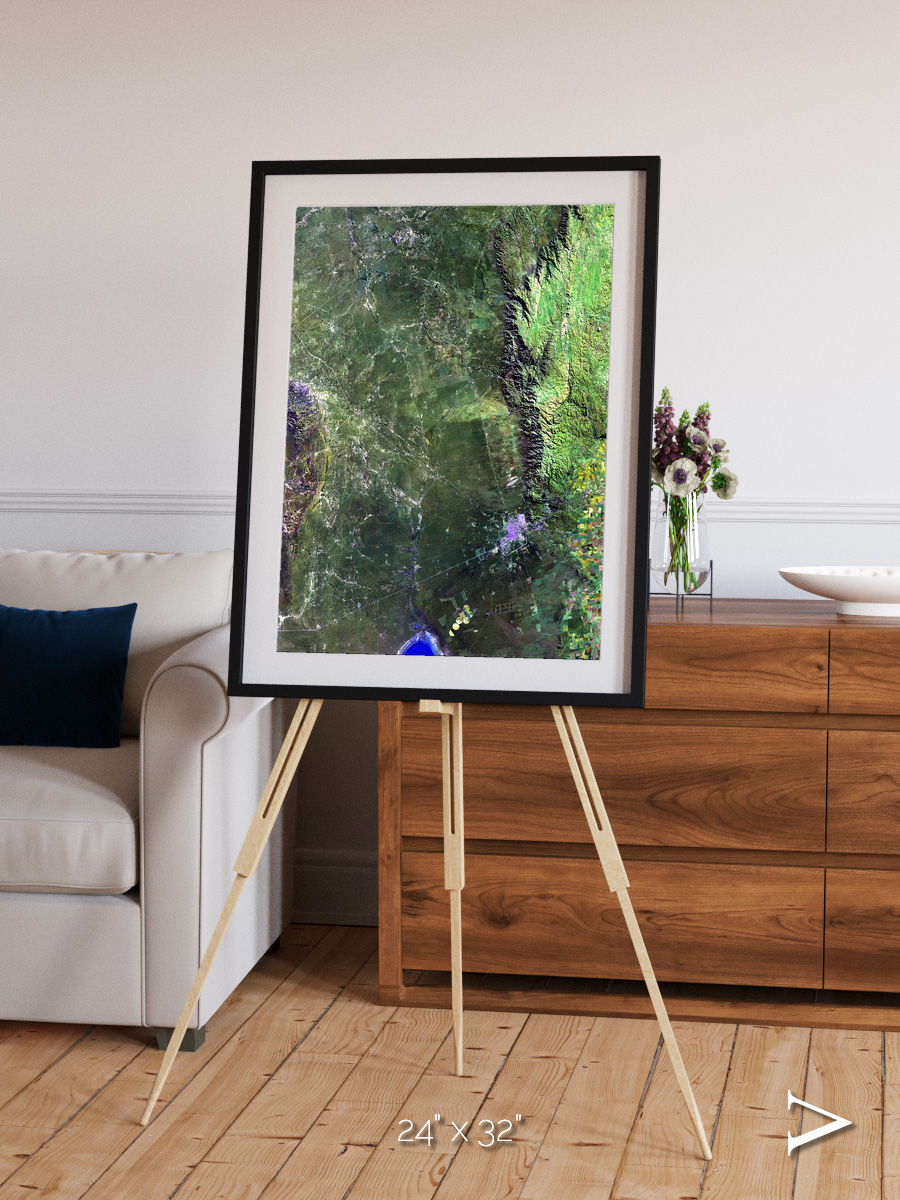 Radiating Plains, San Luis Framed & Mounted Print
