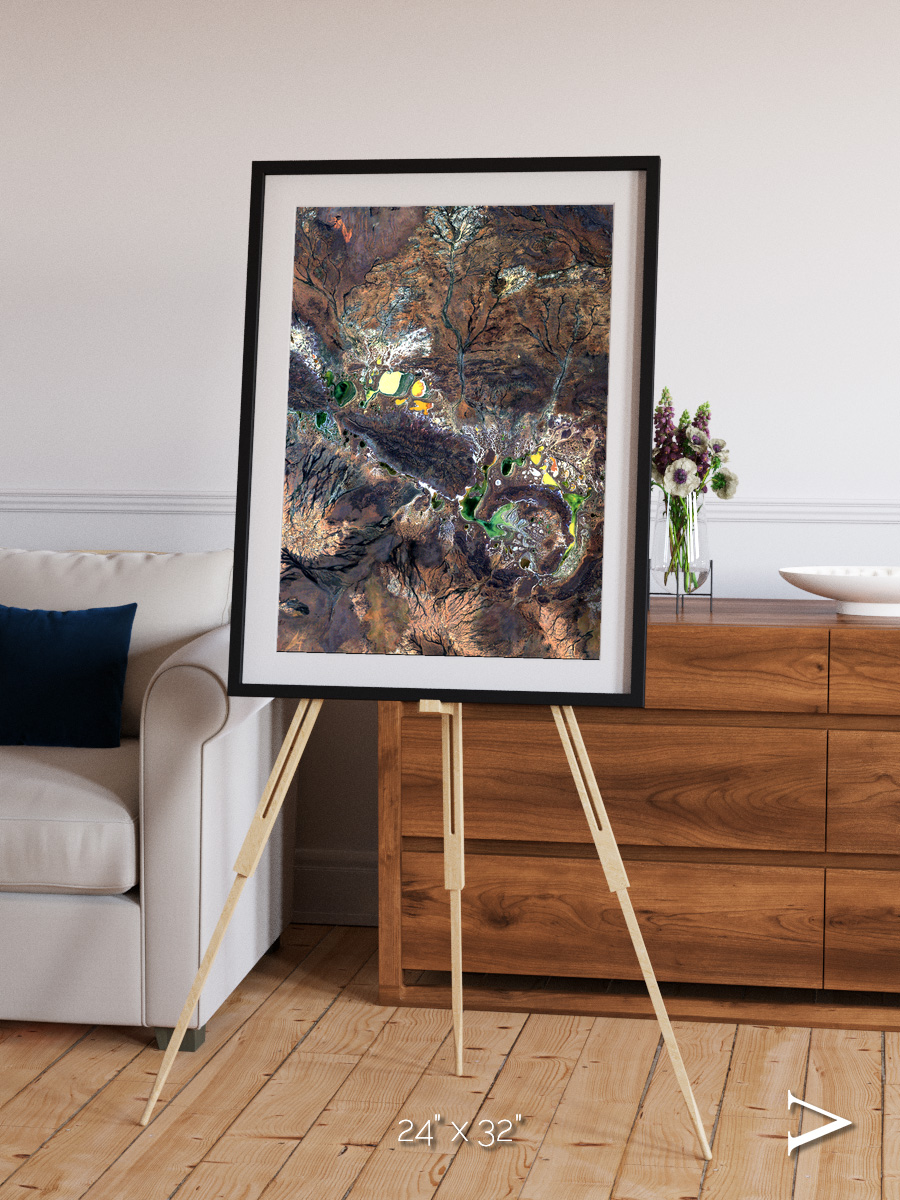 Ancient Impact, Shoemaker Crater Framed & Mounted Print