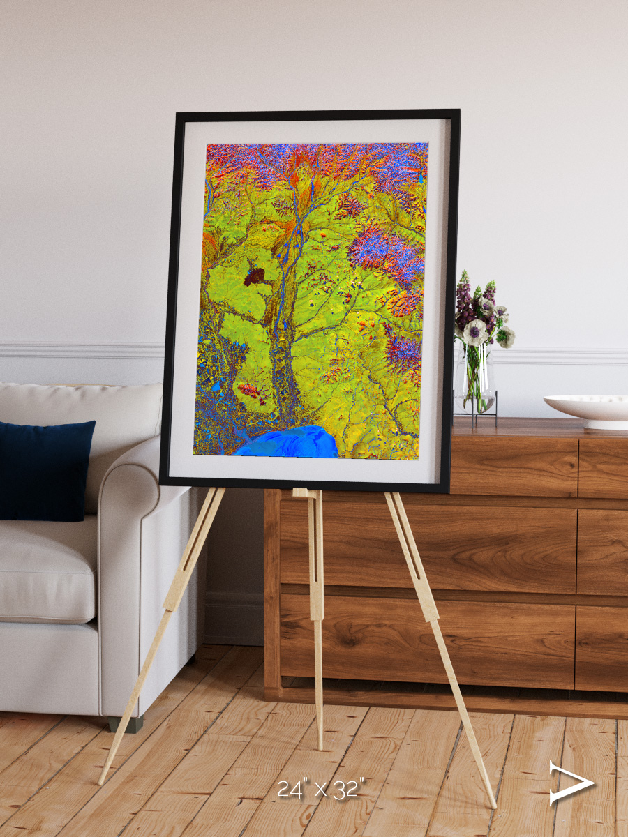 Glacial Ribbons, Chaunskaya Bay Framed & Mounted Print