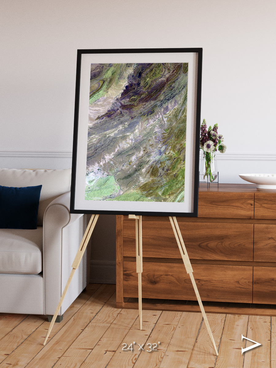 Rugged Relief, Sulaiman Mountains Framed & Mounted Print