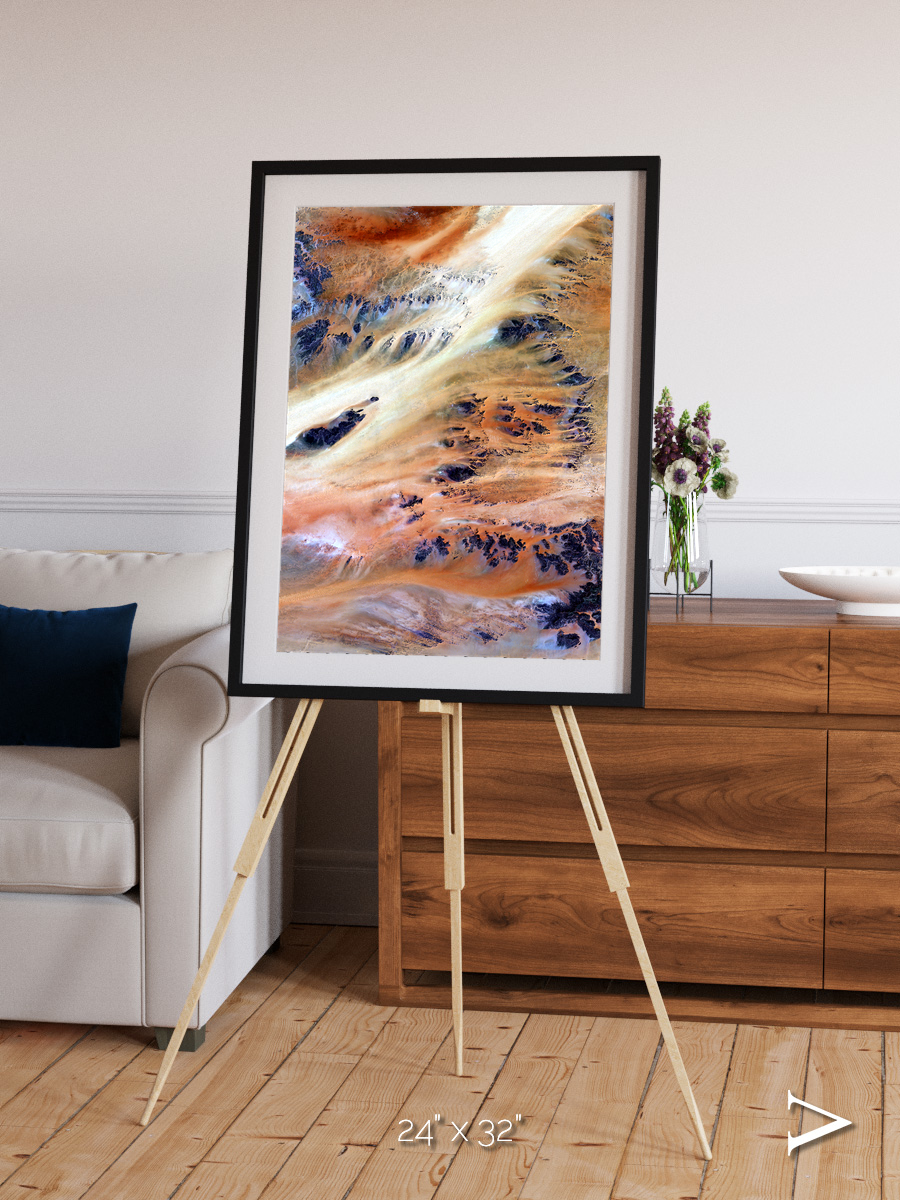 Shifting Dunes, Terkezi Oasis Framed & Mounted Print
