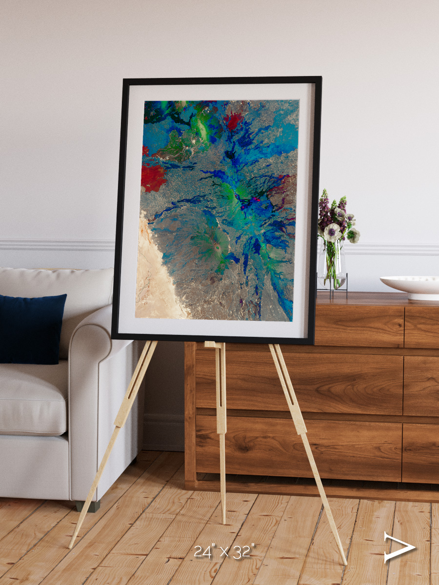 Rift and Fire, Ethiopia Framed & Mounted Print