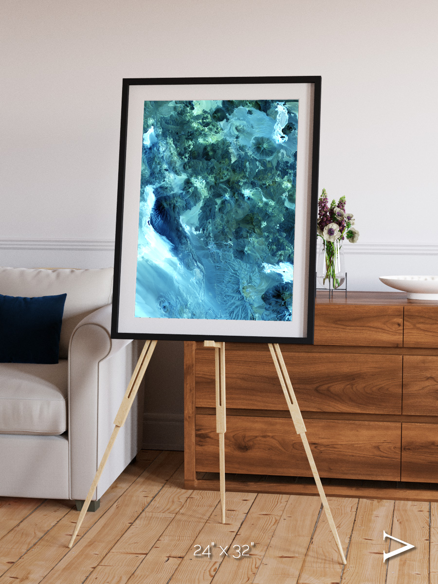 Heat Scars, Volcanoes Framed & Mounted Print