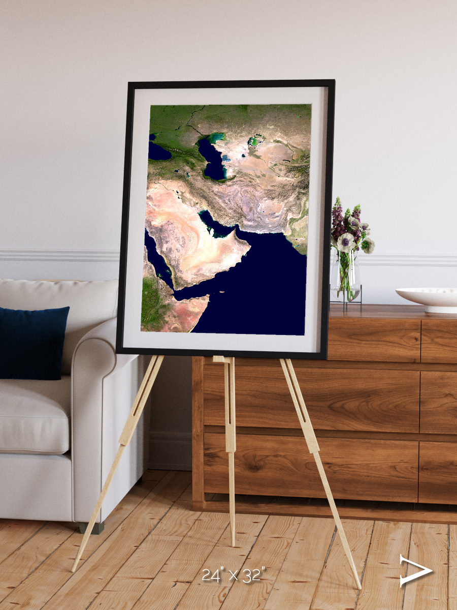 River Threads, Western Asia Framed & Mounted Print