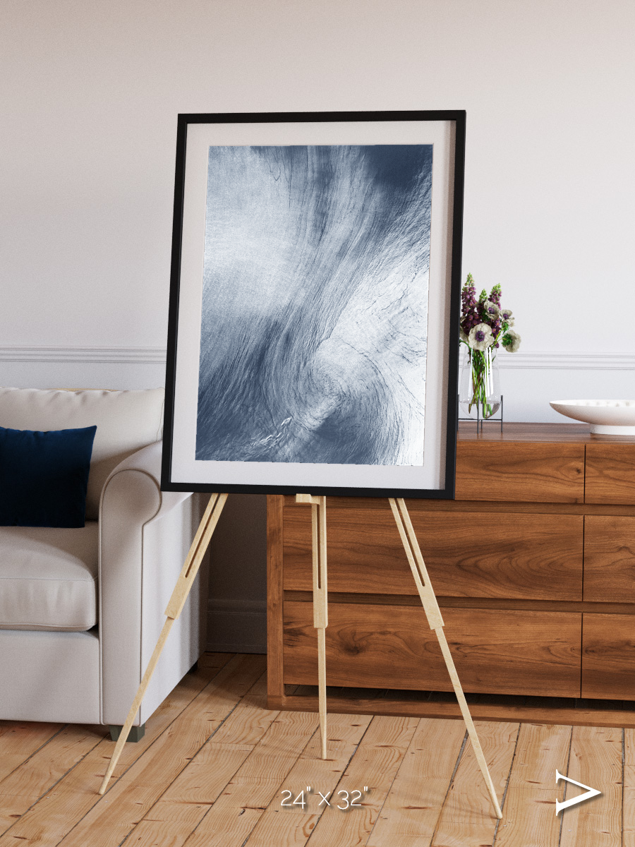 Wind Signatures, Whirlpool Cloud Framed & Mounted Print