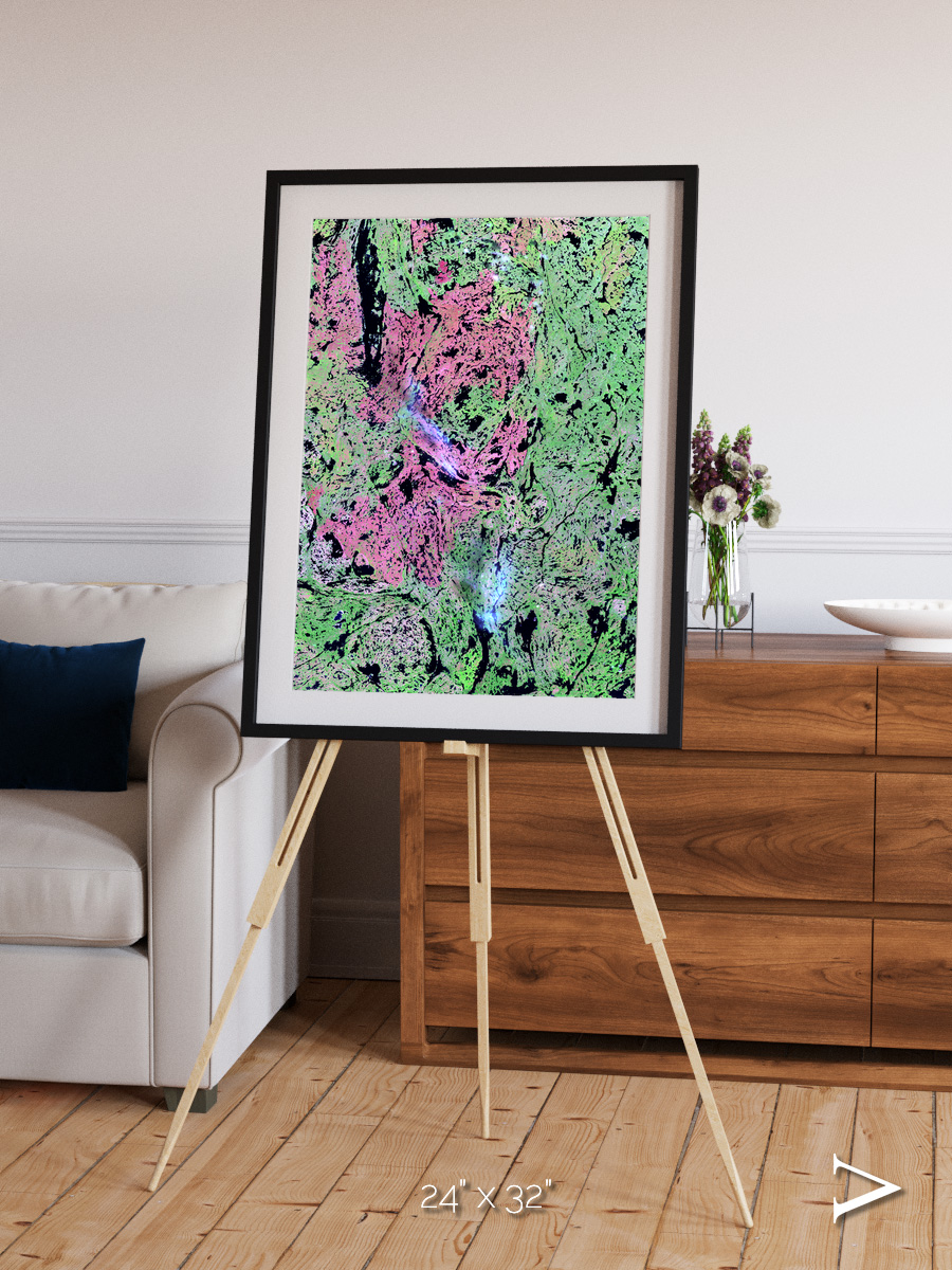Ice River, Yellowknife Wetlands Framed & Mounted Print