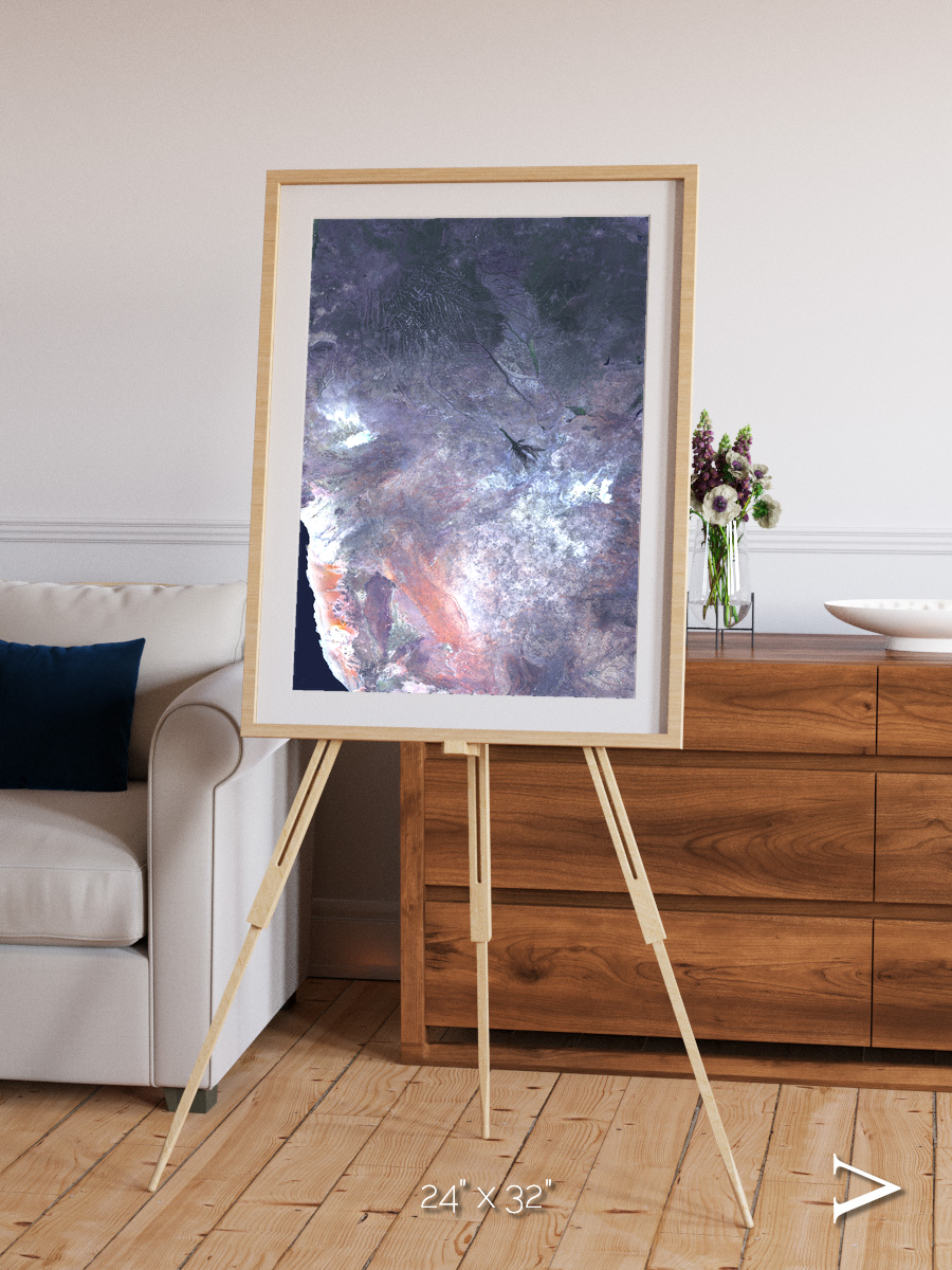 Sunlit Dunes, Africa Framed & Mounted Print