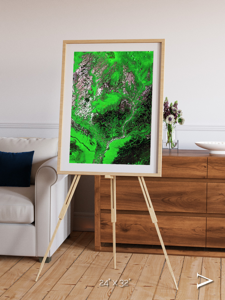 Ribbon River, Araca River Framed & Mounted Print