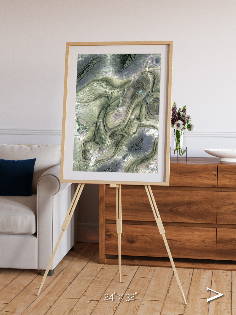 Rugged Relief, Coahuila Mexico Framed & Mounted Print