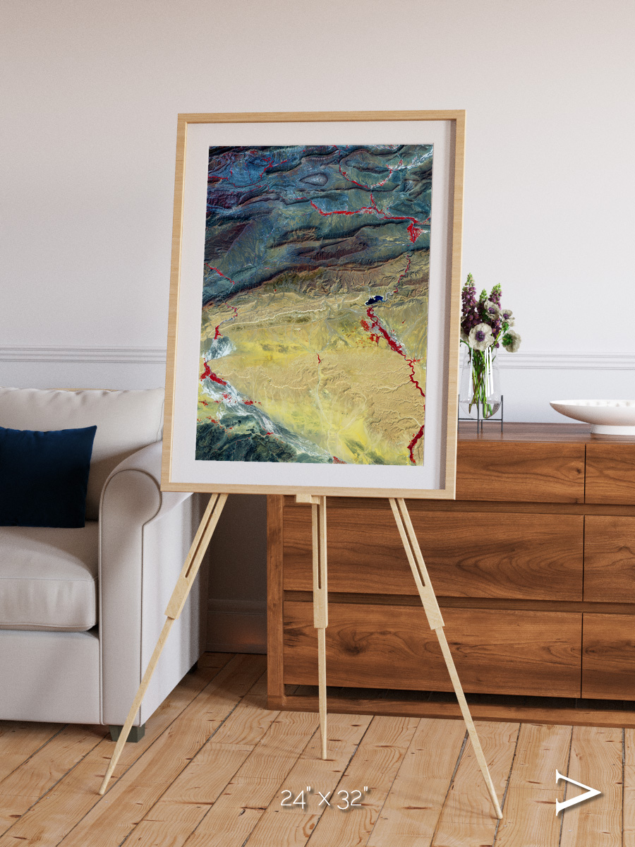 Crimson Veins, Atlas Mountains Framed & Mounted Print