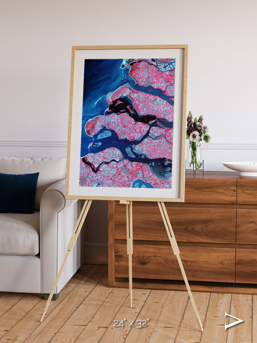 Windward Isles, Delta Region Netherlands Framed & Mounted Print