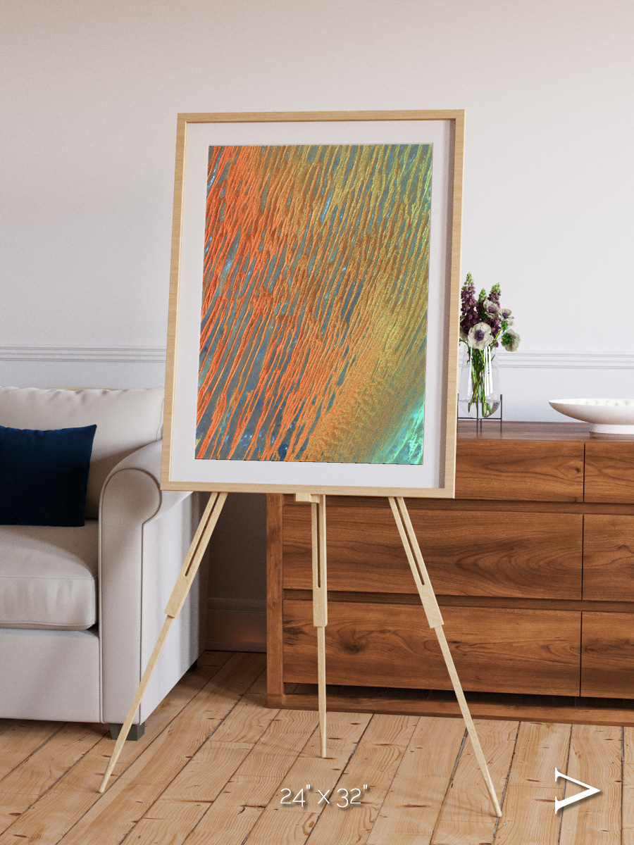 Windwritten Sands, Erg Chech Framed & Mounted Print