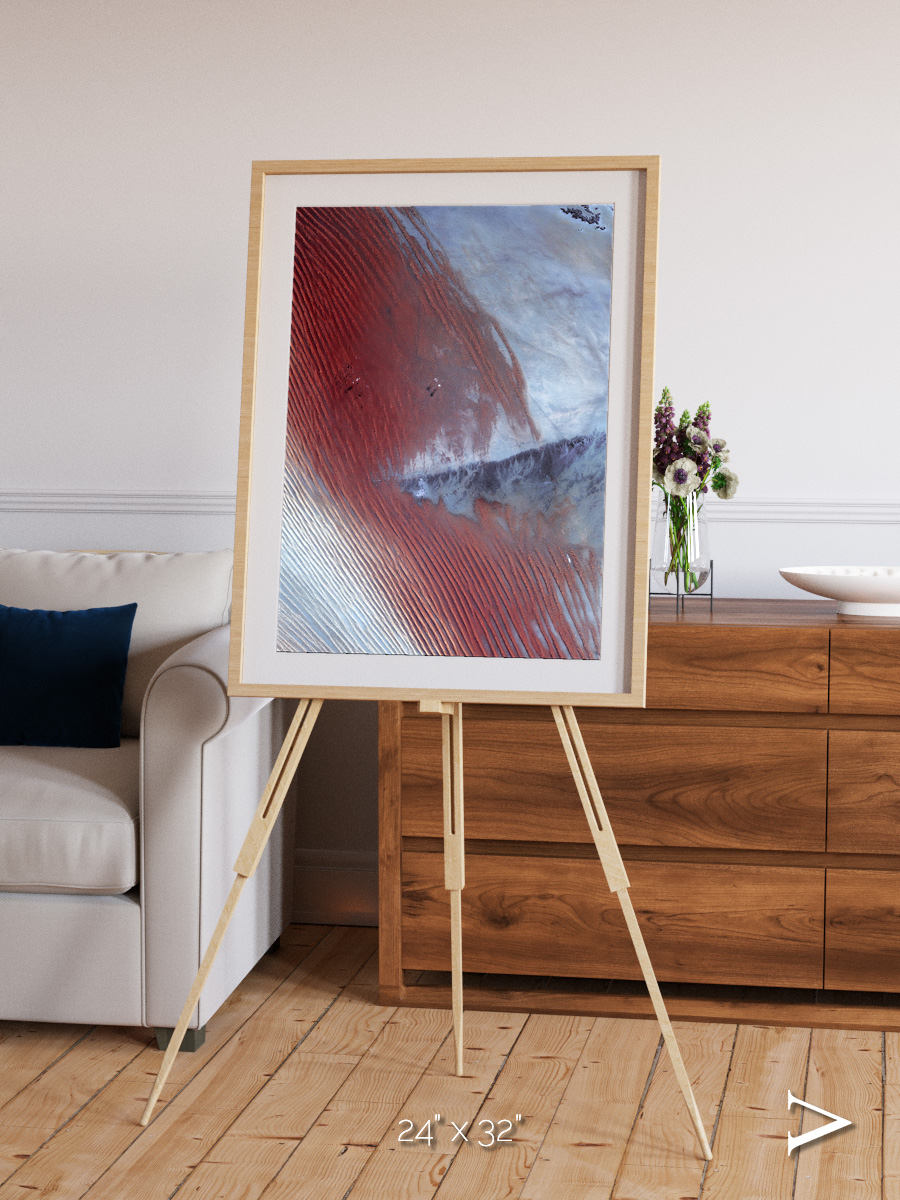 Wind Signatures, Empty Quarter Framed & Mounted Print