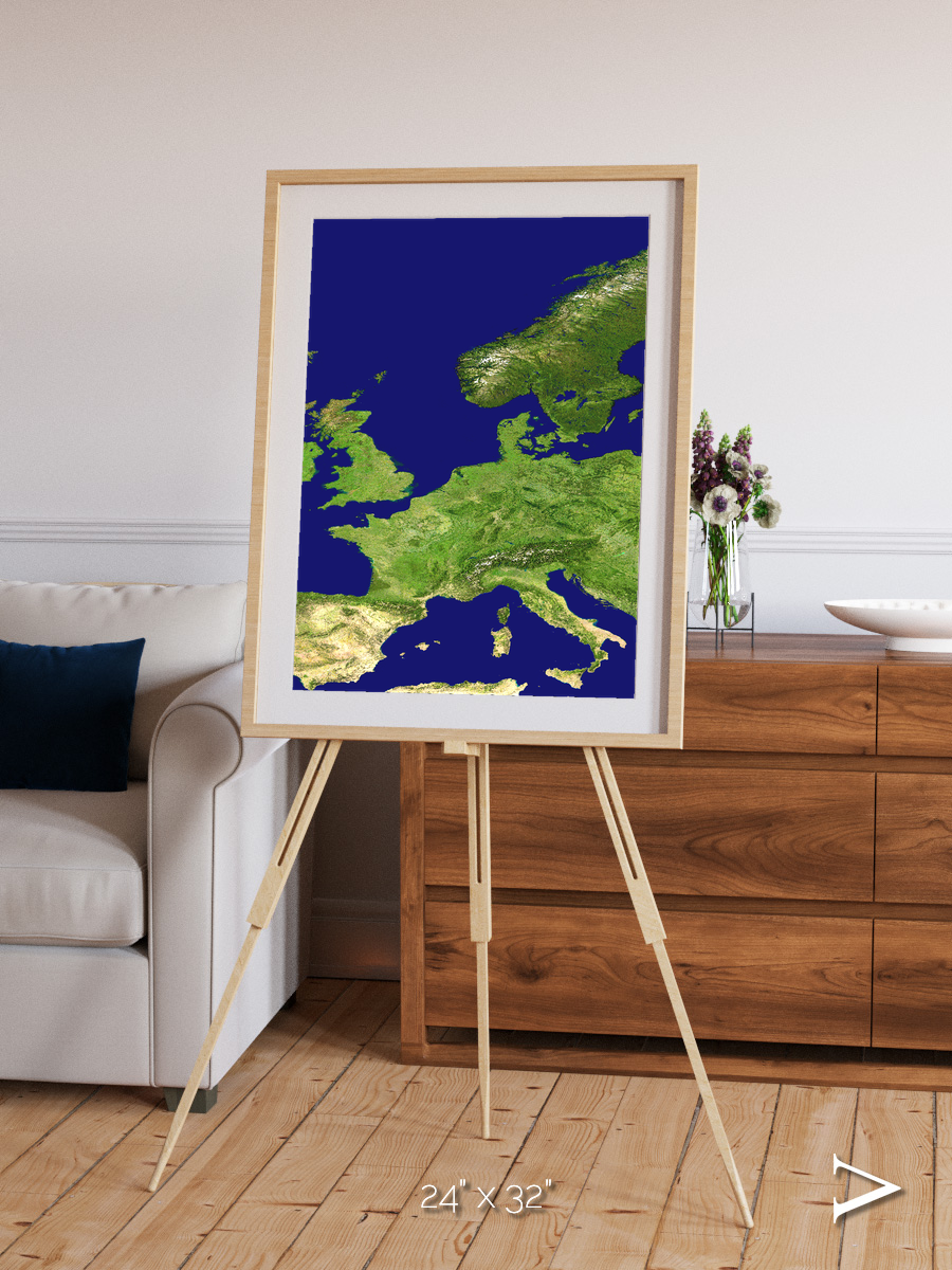 Arctic Outpost, Europe Framed & Mounted Print
