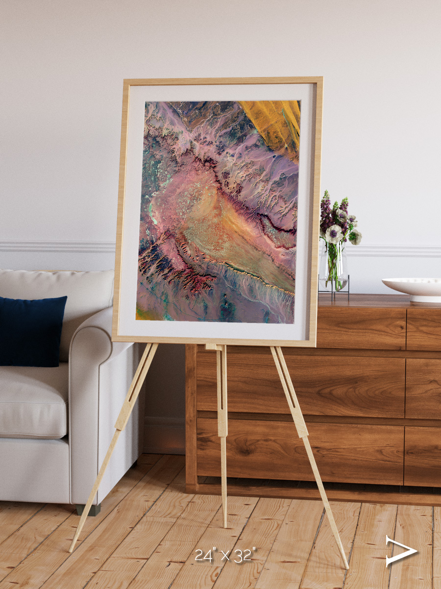 Echoes of Water, Western Desert Framed & Mounted Print
