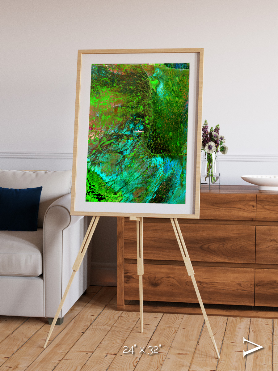 Linear Dunes, Florida Everglades Framed & Mounted Print