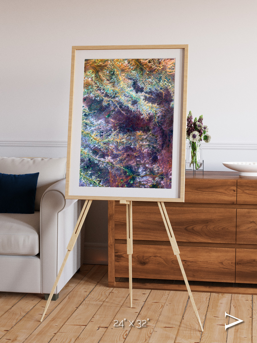 River and Plain, Ghadamis River Framed & Mounted Print
