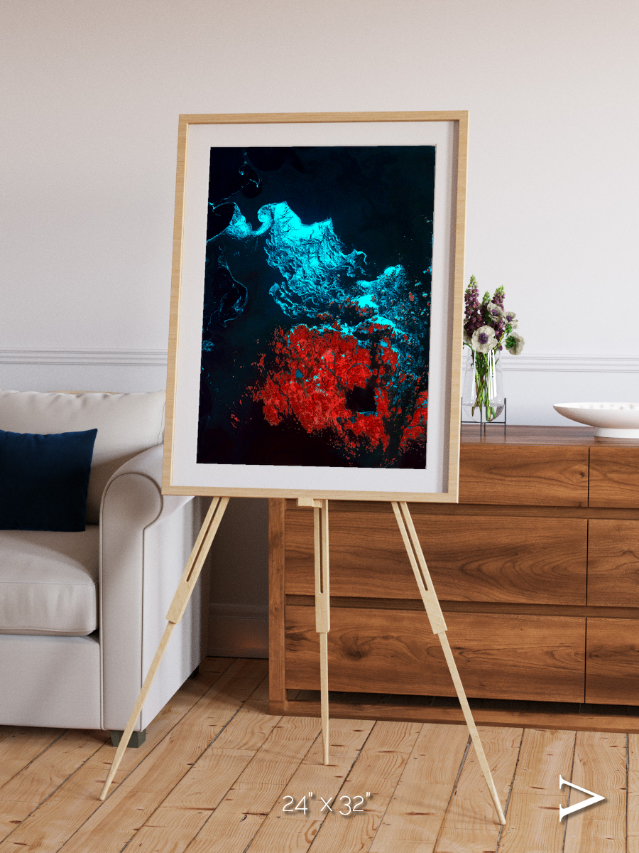 Island Sanctuary, Ghostly Grease Ice Framed & Mounted Print