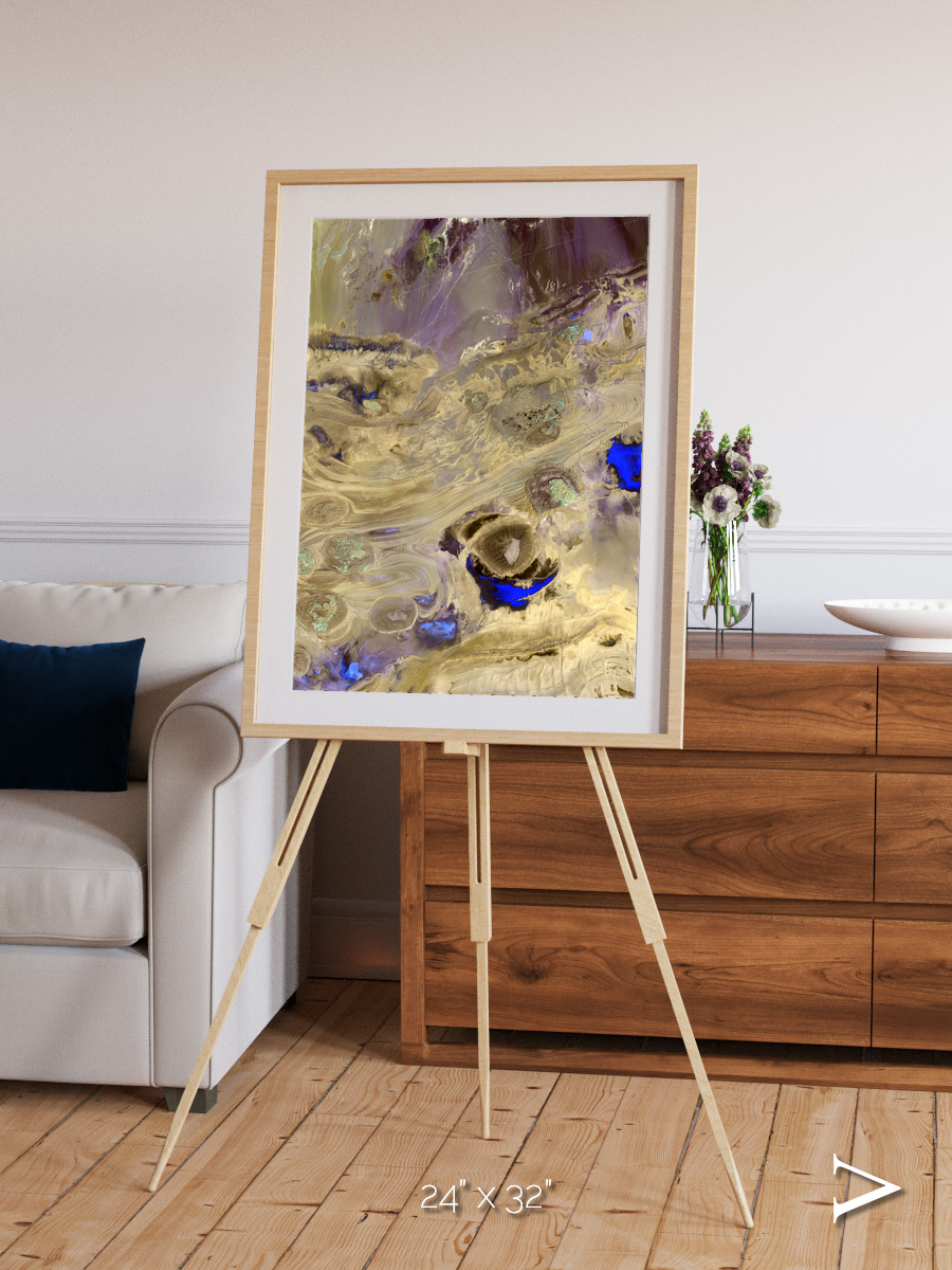 Salt Mirror, Great Salt Desert Framed & Mounted Print