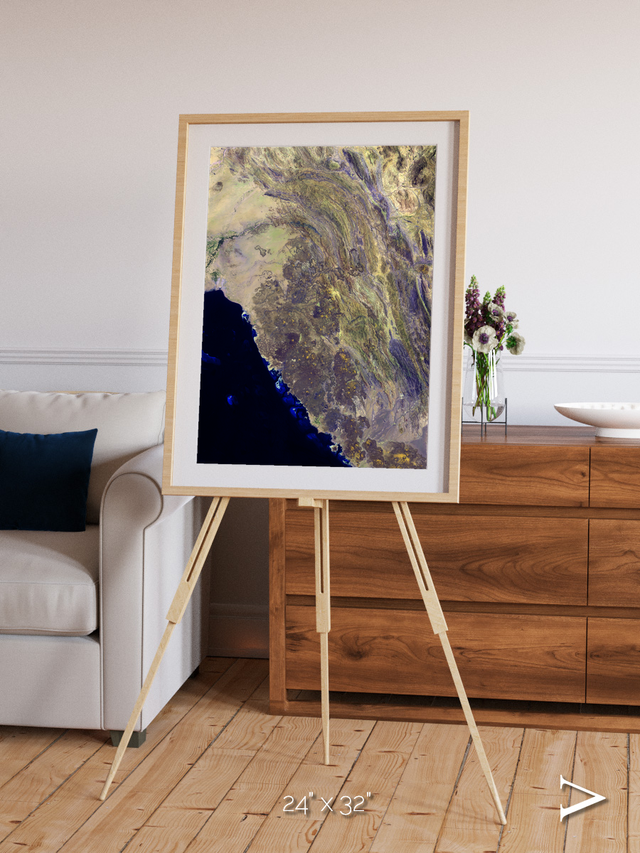 Fire Fields, Harrat Al Birk Framed & Mounted Print