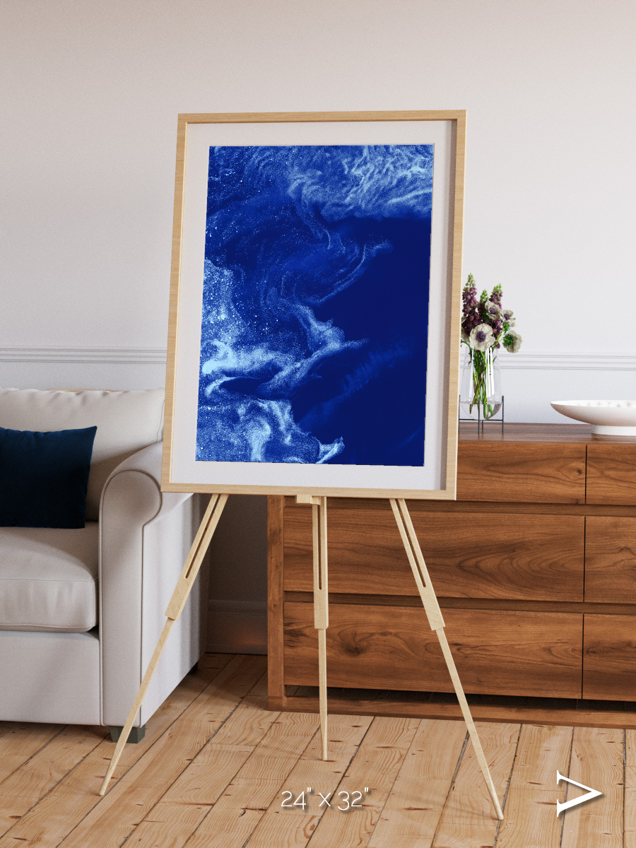 Wind Signatures, Ice Stars Framed & Mounted Print