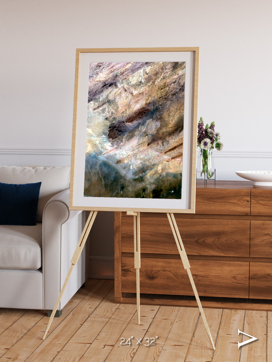 Lava Lines, Impact Framed & Mounted Print