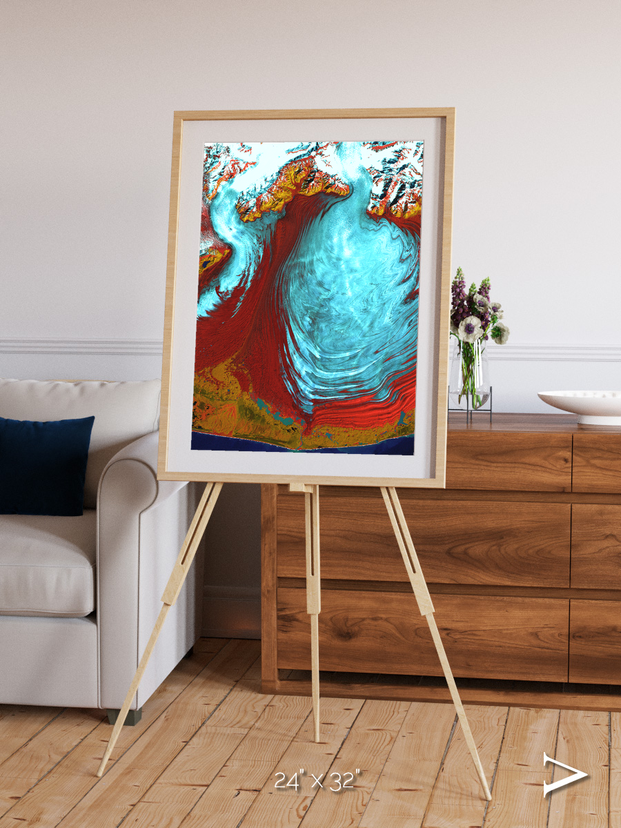 Glacial Passage, Malaspina Glacier Framed & Mounted Print