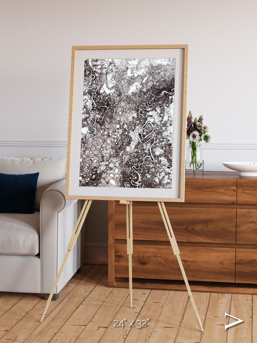 River Threads, Mayn River Framed & Mounted Print