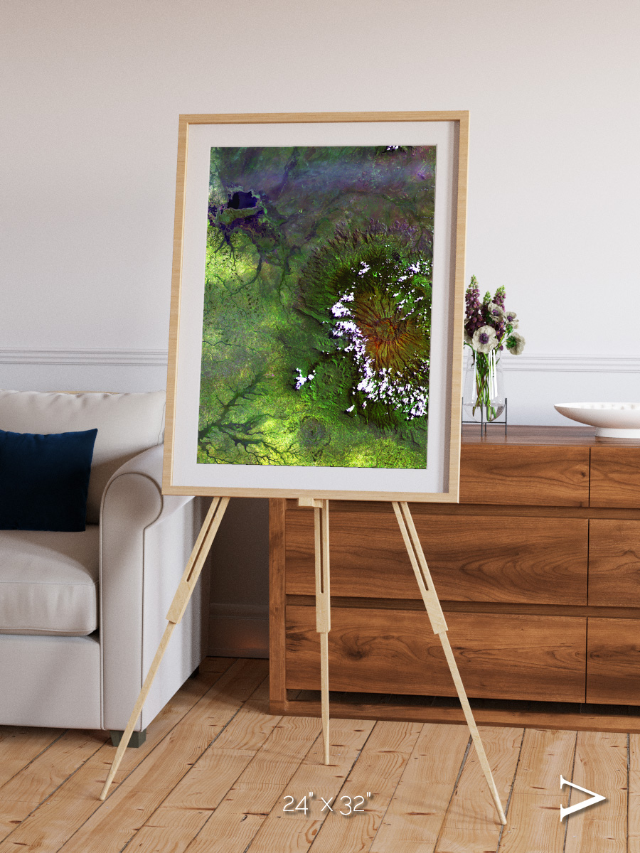 Vortex Trails, Mount Elgon Framed & Mounted Print
