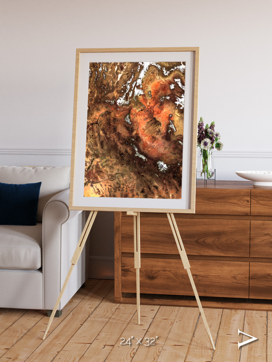 Sunlit Dunes, North America Framed & Mounted Print