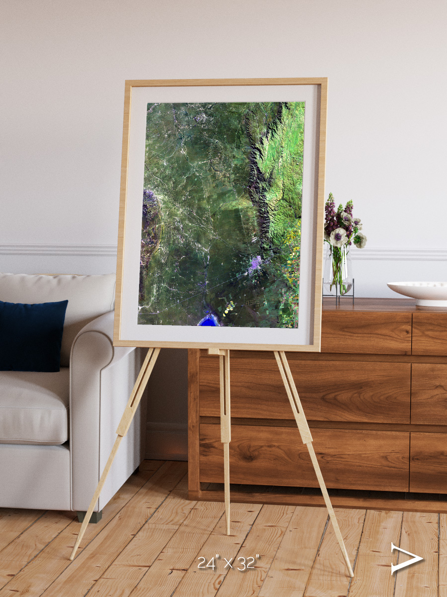 Radiating Plains, San Luis Framed & Mounted Print
