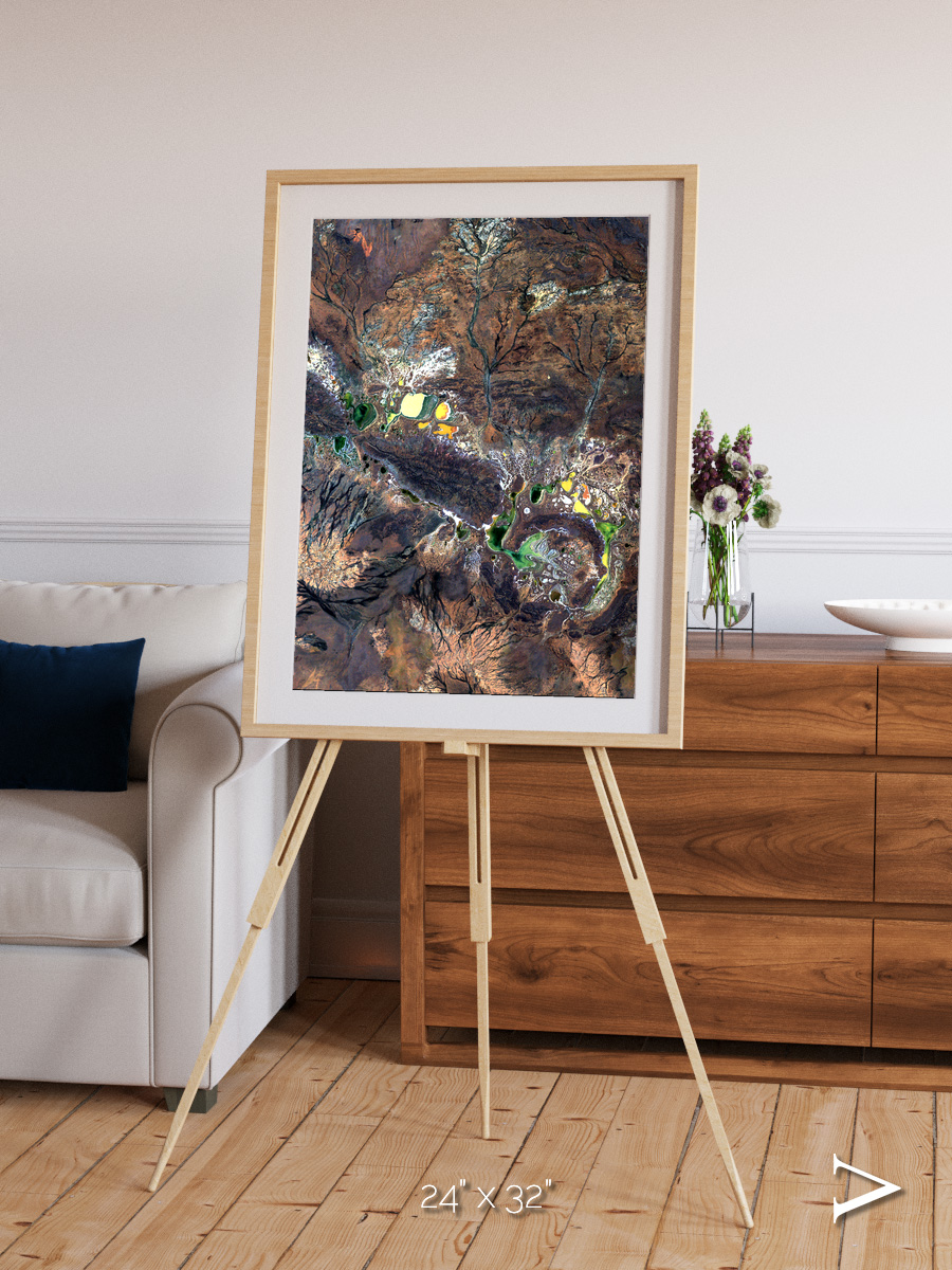 Ancient Impact, Shoemaker Crater Framed & Mounted Print