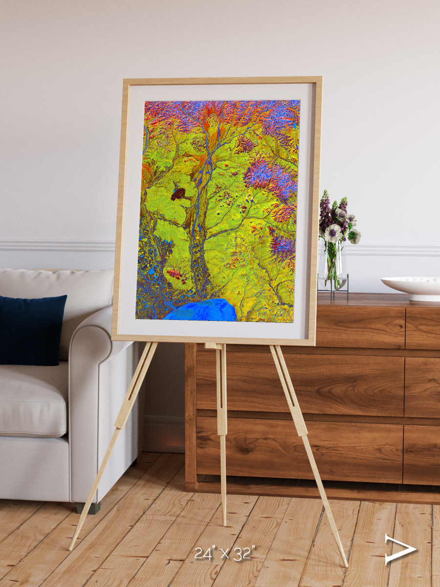 Glacial Ribbons, Chaunskaya Bay Framed & Mounted Print
